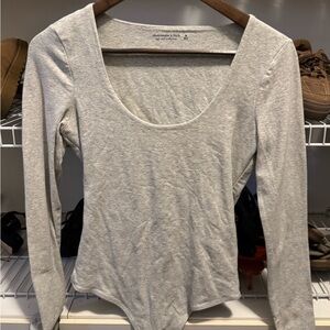 Abercrombie & Fitch Light Gray Bodysuit